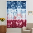 thumbnail image 2 of Blue White Red Sheer Curtains 54 Inches Long, Tie-dye American Flag Star Abstract Light Filering Curtains, Breathable Simi Curtain Privacy Drapes for Kitchen Bathroom Small Window Treatment, 2 of 9