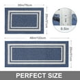 thumbnail image 3 of FloorHug Kitchen Rugs and Mats 2 Pieces, 20"x48"+20"x30", Stain-Resistant and Absorbent Kitchen Mats Non-Slip, Machine Washable Kitchen Floor Mat, Rugs for Kitchen, Floor and Home, Blue, 3 of 9