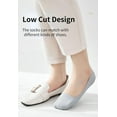 thumbnail image 3 of 10/20 Pairs No Show Socks for Women Non-slip Low Cut Liner Socks Invisible Ice Silk Socks, 3 of 7