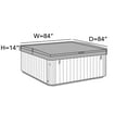 thumbnail image 2 of Covermates Square Hot Tub Cover - Light Weight Material, Weather Resistant, Elastic Hem, Outdoor Living Covers, 84W x 84D x 14H, Green, 2 of 6
