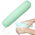 thumbnail image 1 of Cepillo de baño de mango largo, antideslizante, mango curvo, cepillo corporal para baño, frotador de espalda para ducha, fácil alcance para personas mayores, adecuado para ancianos/embarazadas, ayuda, 1 of 5
