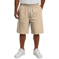 thumbnail image 3 of Resicozy Mens Shorts Casual Lounge Summer Beach Vacation Shorts Comfy Plaid Short with Pocket Brown 4XL, 3 of 5