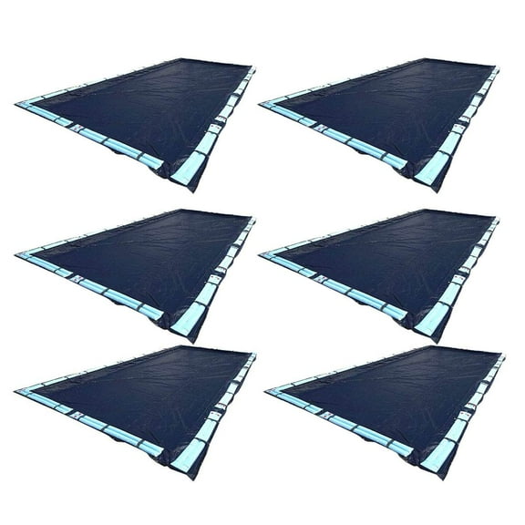Swimline 25 x 45 Foot Dark Blue Winter Rectangular In Ground Pool Cover (6 Pack)