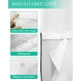 thumbnail image 3 of No Hook Shower Curtain with Snap in Liner, Grey and White Gradient Hotel Shower Curtains for Bathroom, Washable Shower Curtain Liner Set with Mesh Top Window, 36"x78", 3 of 6