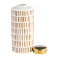 thumbnail image 2 of Sagebrook Home 15430-01 13 in. Ceramic Jar with Gold Lid, Brown, 2 of 2