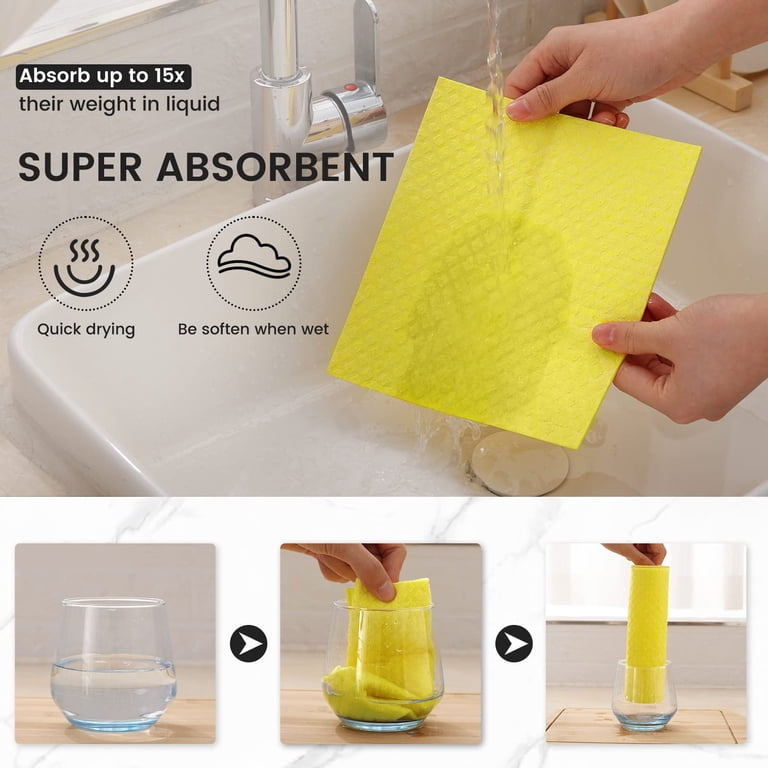 Swedish Dishcloths, 10 Pack Reusable Cellulose photo 3