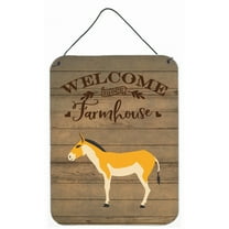 Caroline's Treasures CK6798DS1216 Turkmenian Kulan Donkey Welcome Wall or Door Hanging Prints, 12x16, multicolor
