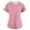 Pink #038, variant on Scrub Top for Women – Breathable 4-Way Stretch V-Neck Top with Multiple Pockets Black 2XL