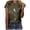 Green, variant on LUOGENLI Tops for Women Dressy Casual Country Women Casual Letters Print Shirt O-Neck Short Sleeve Tee Tops Tunic Green Size L