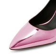 thumbnail image 4 of FSJ Women Elegant Pointed Closed Toe Pumps Chic Elephant Sturdy High Heel Slip On Pumps Comfortable Wedding Dressy Shoes Size 8 Pink, 4 of 4