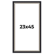 23x45 Frame Black Real Wood Picture Frame Width 2.25 Inches | Interior Frame Depth 0.5 Inches |