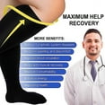 thumbnail image 5 of 2 Pairs Wide Calf Compression Socks for Women Men AMITOFO Circulation 20-30mmHg Plus Size Knee High Support Stockings for Medical | Circulation | Nurses | Running | Travel,Beige Black 4XL, 5 of 9
