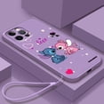 thumbnail image 1 of Funda de teléfono de Disney Art Stitch Cool Love para Apple iPhone 14 13 12 Mini 11 XS Pro Max X XR 8 7 6 Plus SE funda de cuerda líquida suave Fivean unisex, 1 of 2