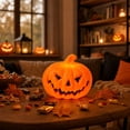 thumbnail image 4 of AZXY Halloween Lights, LED Light Up Halloween Pumpkins Tabletop Decor, Jack O Lantern Electronic Candle Ornament, Indoor Outdoor Halloween Decorations for Home Party Yard Porch Halloween Decor, 4 of 6