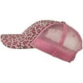 thumbnail image 5 of Low Profile Canvas Leopard Printed Mesh Cap - Light Pink OSFM, 5 of 5