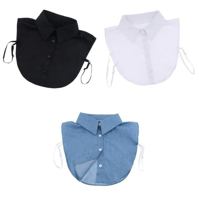 Cuello falso de duradero Blusa con cuello de desmontable Medio Zulema Collar falso de algodón para mujer
