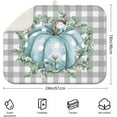 thumbnail image 2 of Fall Dish Drying Mat for Kitchen Counter,Buffalo Plaid Blue Pumpkin Pattern Microfiber Drying Mat,Washable Absorbent Kitchen Countertop Harvest Thanksgiving Dish Mat Drain Mat,18x24 Inch, 2 of 7