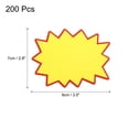 thumbnail image 2 of Uxcell 200 Pcs 3.5"x2.8" Carteles en forma de estrella en blanco para tienda minorista, amarillo, 2 of 6