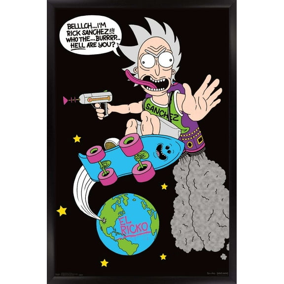 Rick And Morty - Greetings Wall Poster, 14.725" x 22.375", Framed