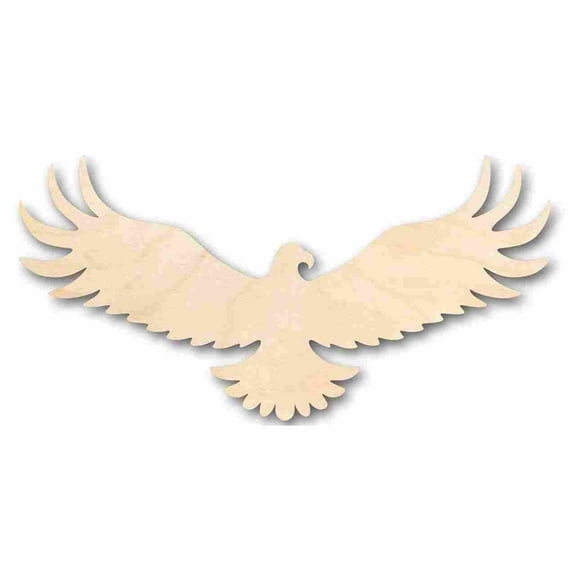 Unfinished Wood Eagle Shape - Animal - Wildlife - Craft - up to 46" DIY 16" / 1/4"