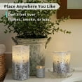 thumbnail image 4 of Silver Glitter LED Candles with Remote and Timer, 4 Pillars and 4 Votives Pack of 8, Real Wax Flameless Flickering Candles for Home Décor, Battery Included, 4 of 8