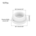 thumbnail image 3 of 10pcs Silicone Snap in Locking Hole Plugs,13.5mm Narrow Groove 2mm for Kitchen Waterproof Sealing Plugs White, 3 of 7