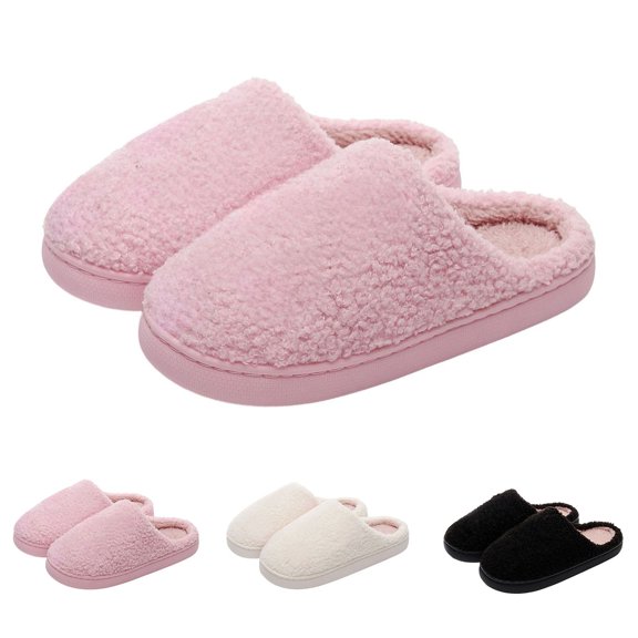 ssuyfkrb Slippers for Women,House Slippers,House Slippers for Women,Non-slip,Close Toe,Slip-On,Pink,42