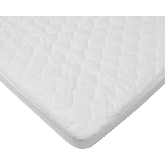 TL Care Waterproof Cradle/Bassinet Mattress Protector, Quilted Cotton Fitted Cradle/Bassinet Mattress Pad Cover, White, 33" x 15"