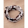 thumbnail image 5 of Kiapeise Toddler Kids Girls 3 Pieces Outfit Irregular Hem Long Sleeve Tops + Print Flare Pants + Neckerchief Set, 5 of 9