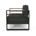 thumbnail image 5 of Noble House Negley Cushion Aluminum Outdoor Loveseat - Dark Gray/Black, 5 of 7