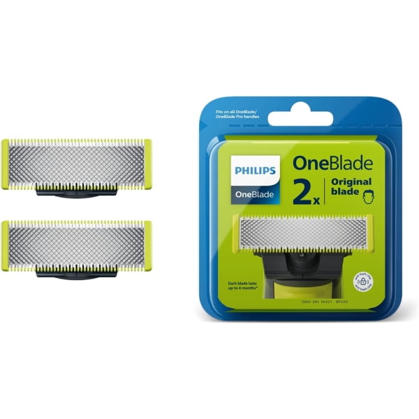 Nyhet! Högkvalitativa Philips OneBlade Ersättningsblad 2-pack – Passar alla OneBlade-handtag (modell QP220/50)