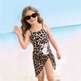 thumbnail image 7 of Shadoumai One Piece Swimsuit for Girls 12-14 Sheer Mesh Tankini Set Quick Dry Tropical Print Bathing Suits for Girls Cutout Adjustable Straps Girls' Swimwear with Print Shorts, 7 of 7
