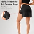 thumbnail image 4 of Faldas de Tenis para Mujeres Skorts de Ropa Activa de Cinta Alta Con Bolsillos Latales TRENAMIENTO Trabajo Con Pantalones Cortos de Yoga, 4 of 7