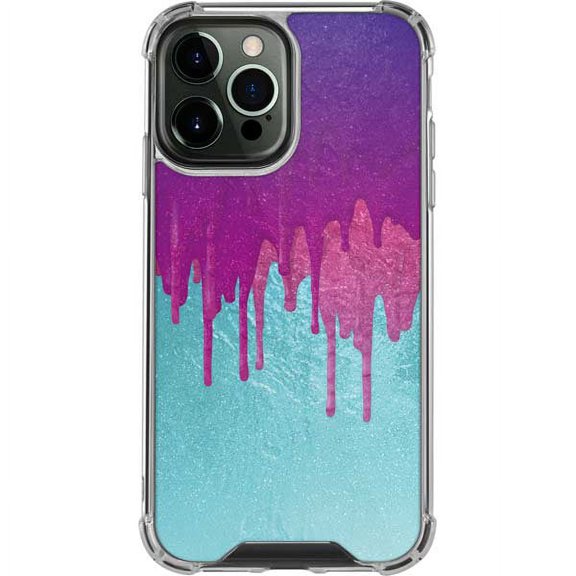 Skinit Paint Splatter Purple iPhone 14 Pro Max Clear Case