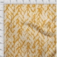 thumbnail image 4 of oneOone Cotton Silk Mustard Yellow Fabric Brush Stroke Sewing Craft Projects Fabric Prints By Yard 42 Inch Wide, 4 of 4