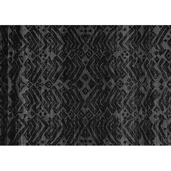 Ahgly Company Indoor Rectangle Abstract Gray Modern Area Rugs, 5' x 7'