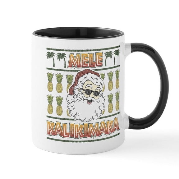 CafePress - Mele Kalikimaka - 11 oz Ceramic Mug - Novelty Coffee Tea Cup