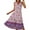 #2 Purple, variant on Women Sleeveless Dress Summer Floral Bohemian V Neck Button Down Flowy Dresses