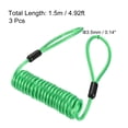 thumbnail image 2 of Uxcell Security Steel Cable Coated Spring Luggage Lock Wire Rope with Double Loop 0.14'' x 4.92ft Green 3 Pack, 2 of 5