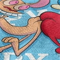 thumbnail image 4 of Ren and Stimpy Blanket, 50"x60" Happy Happy Joy Joy Woven Tapestry Cotton Blend Fringed Throw Blanket, 4 of 6