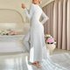 thumbnail image 5 of Pincandy Women's Solid Color Pajama Set - Crew Neck Long Sleeve Top & Pants, Casual & Comfortable for Homewear, 5 of 5