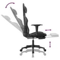 thumbnail image 7 of vidaXL Massage Gaming Chair with Footrest, Reclining, Height Adjustable, Swivel, Black & Grey, 7 of 7