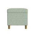 thumbnail image 4 of HomePop Dinah Storage Ottoman, Sage Mini Grid Pattern, 4 of 10
