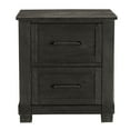 thumbnail image 2 of A-America Sun Valley 2 Drawer Rustic Solid Wood Nightstand in Charcoal, 2 of 11