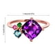 thumbnail image 5 of Anillo de moda con piedras preciosas, anillo chapado en oro, anillo con piedras preciosas de colores, 5 of 8