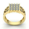 thumbnail image 3 of Genuine 0.25ct Round Cut Diamond Mens Cluster Anniversary Wedding Band Solid 18K Rose, White or Yellow Gold F VS1, 3 of 3