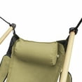 thumbnail image 3 of Hanging Hammock Air Chair Swing Lounger (Tan) Footrest Armrest Pillow Boho Canvas Hamic Chairs For Outside Outdoor Indoor Patio Porch Upgraded 350lbs, Solid Wooden Dowels, Portable Bag, 3 of 7