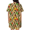 thumbnail image 3 of Lsque Kittens With Maple Leaves Women's Short-Sleeved Pajama Set - 2 Piece Soft and Lightweight Sleepwear Set-Small, 3 of 9