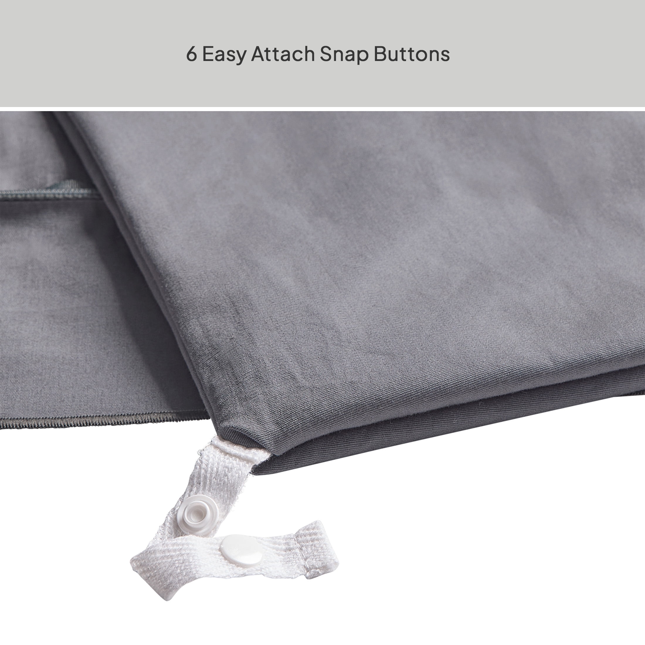 Better Homes & Gardens 3-Piece Grey Flannel Cotton Percale Duvet Cover Set, King