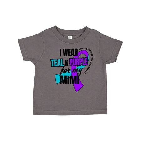 

Inktastic Suicide Prevention I Wear Teal and Purple for My Mimi Gift Toddler Boy or Toddler Girl T-Shirt